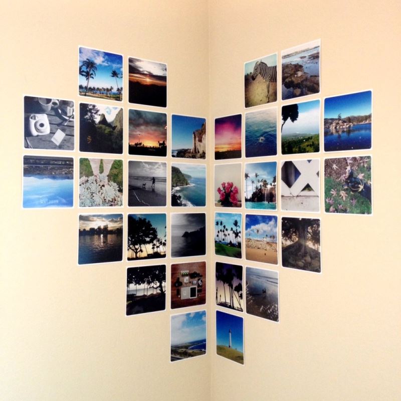 Corner heart display from PostalPix