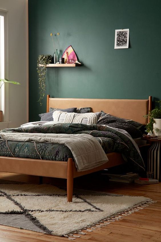 Dark Green Bedroom Earth Tones