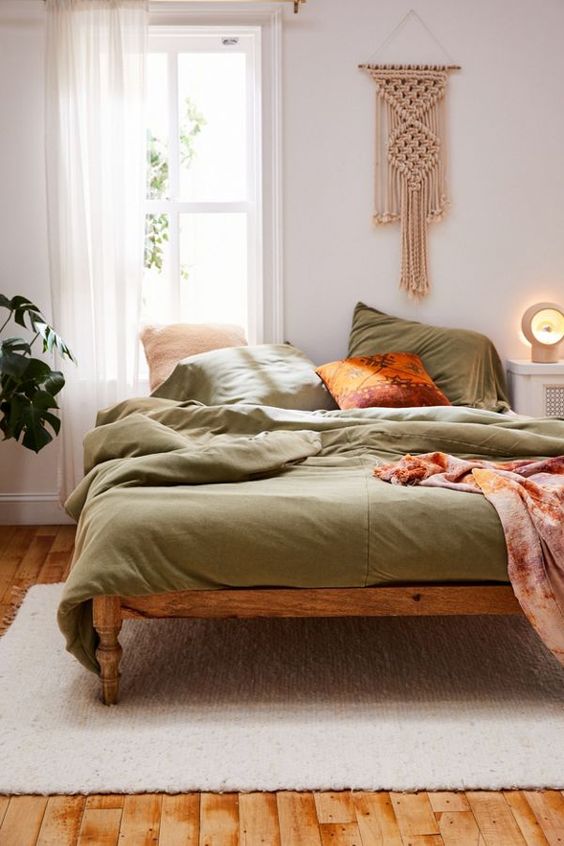 Olive Green Earth Toned Bedding Urban Outfitters