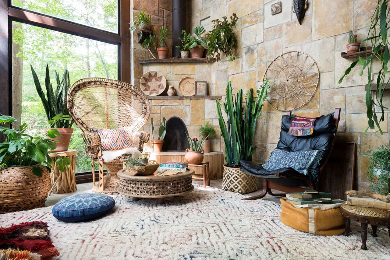 eclectic meditiation room