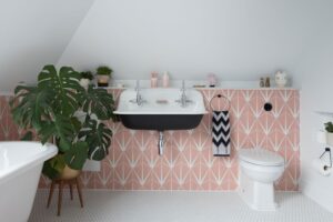 How to Add a Splash of Pink to a Modern Bathroom