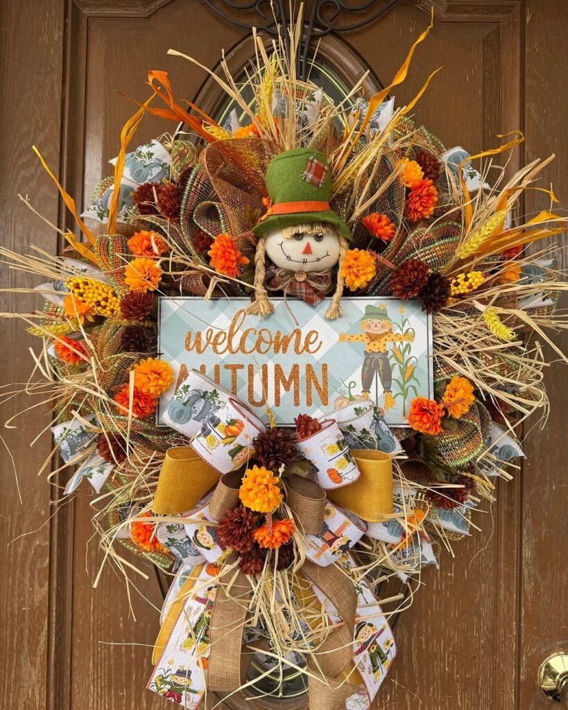 Farmhouse Scarecrow Wreath