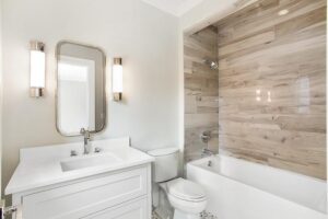 15 Bathrooms Transformed with Stylish Wood Tile