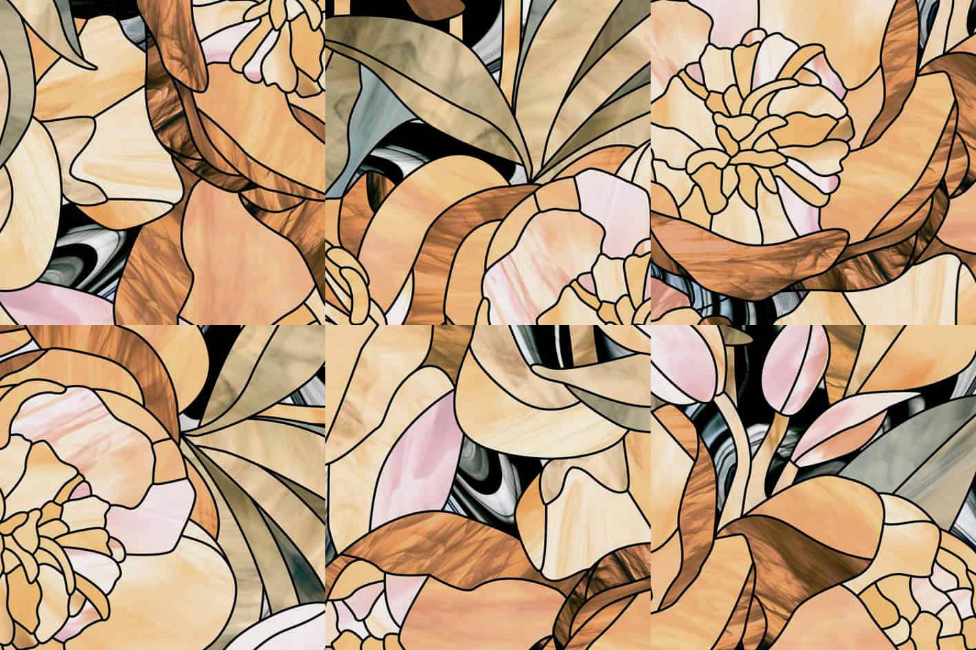 floral motif printed tile peronda candela 1