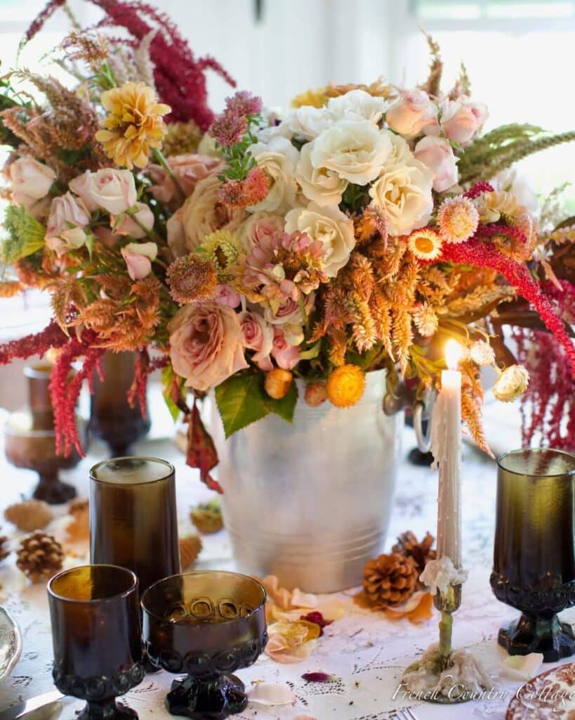 French Cottage Fall Centerpiece