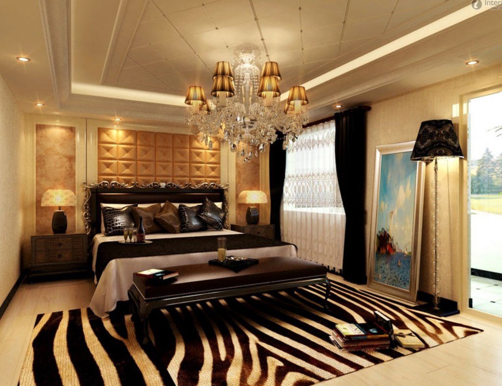 gold-themed-accent-18327 A little touch of gold makes this bedroom feel extra luxurious.
