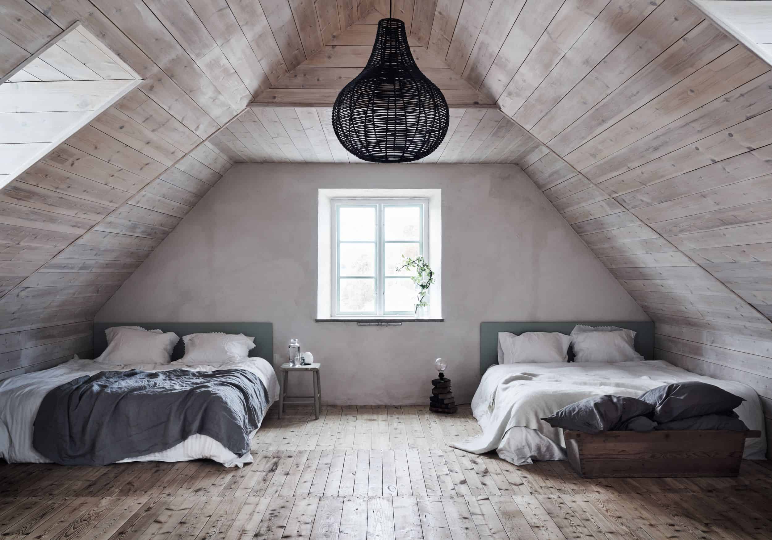 guest room in the attiic