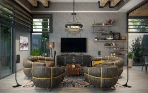 15 Inspiring Rustic Industrial Living Room Ideas