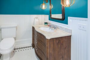 15 Trendy Gray and Turquoise Powder Room Ideas