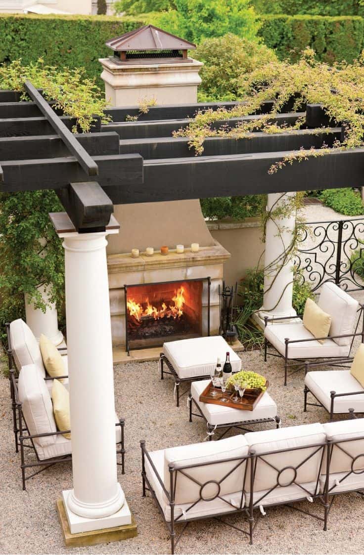 luxury chic outdoor seating