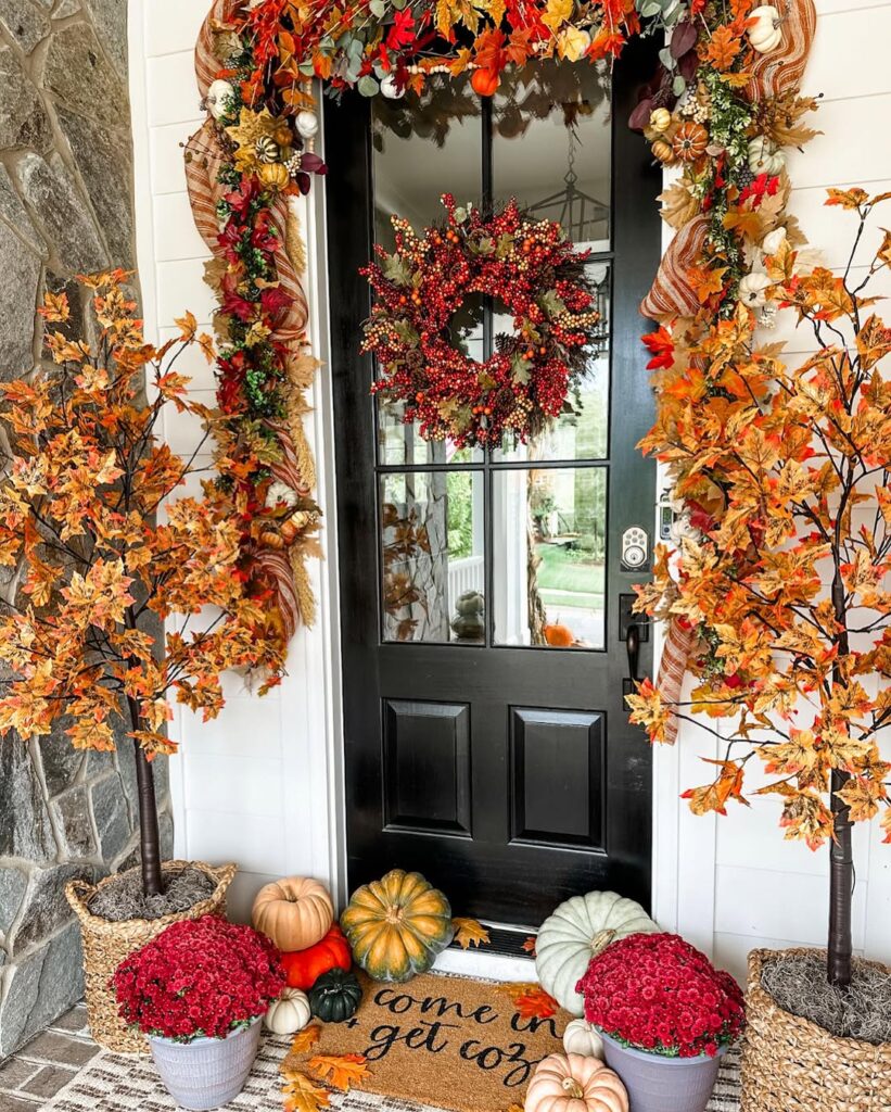 Maximalist Fall Door Display