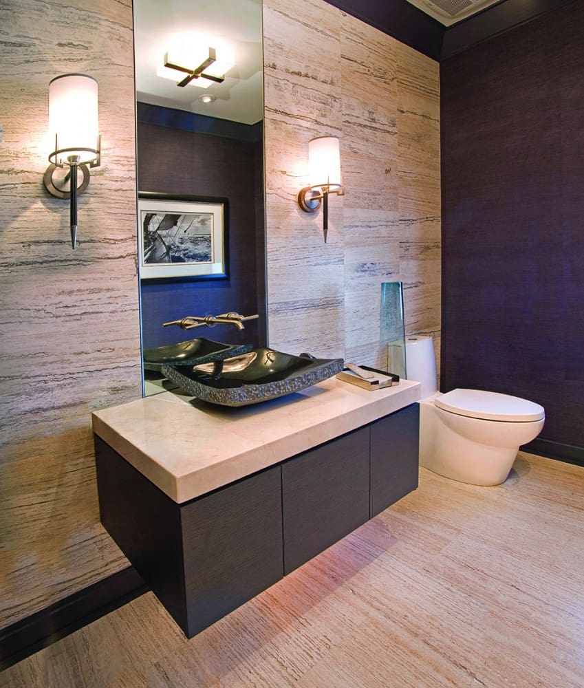 minimalist powder room