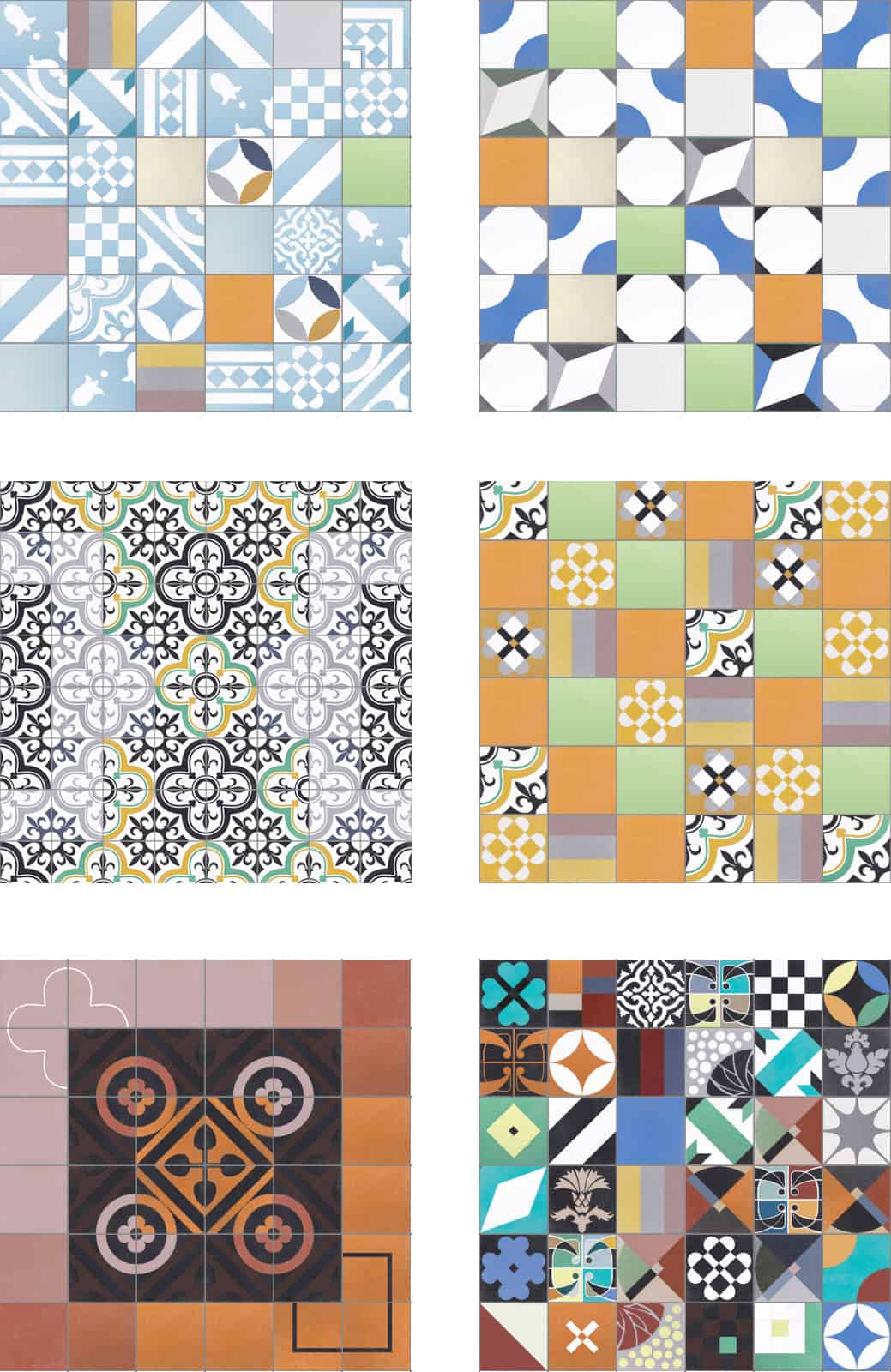 modern patchwork tile designs purpura