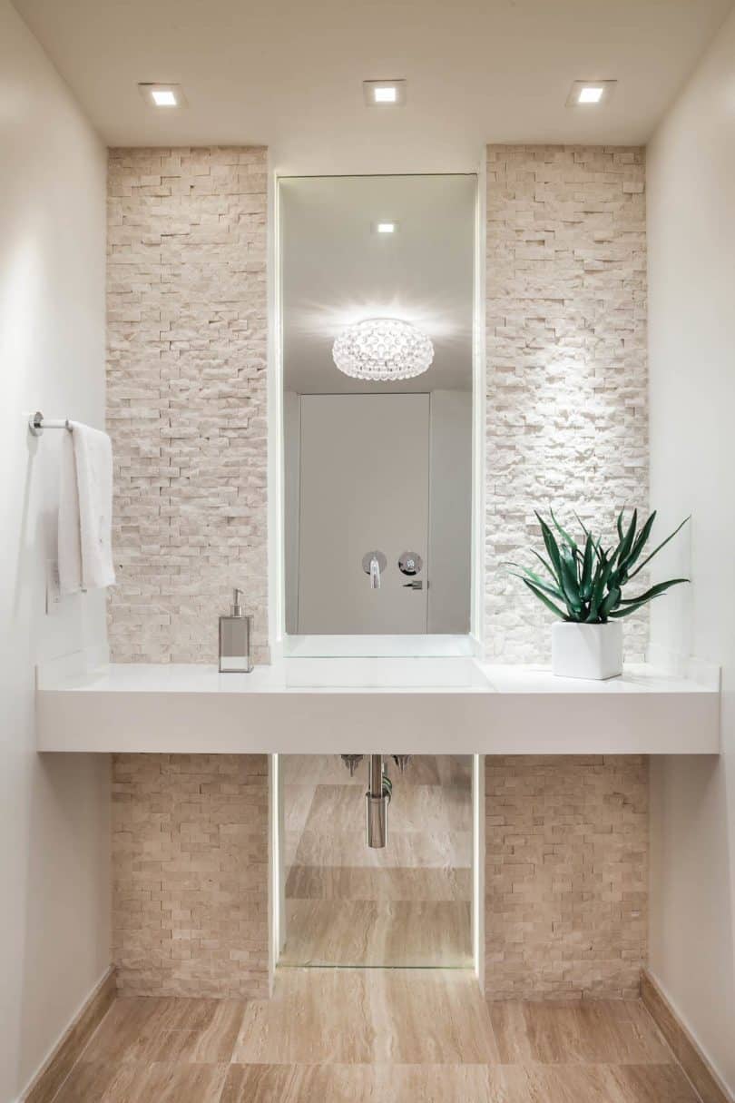 natural powder room