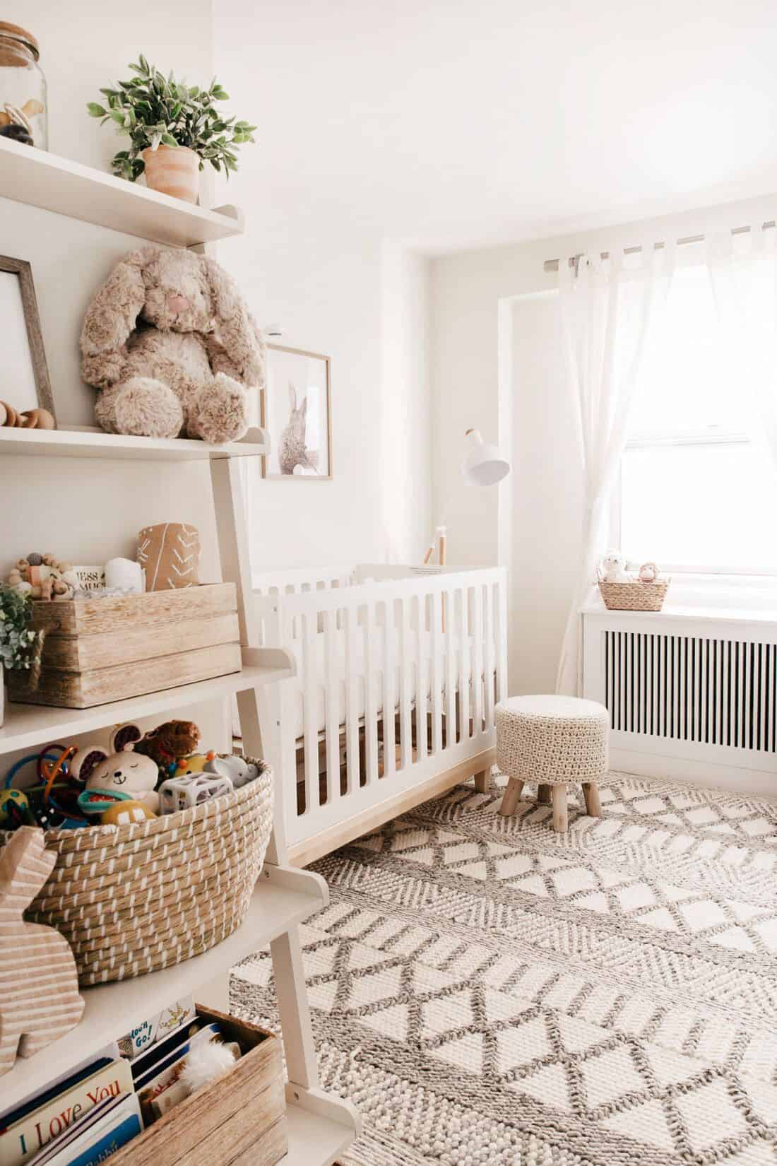 neutral girl nursery