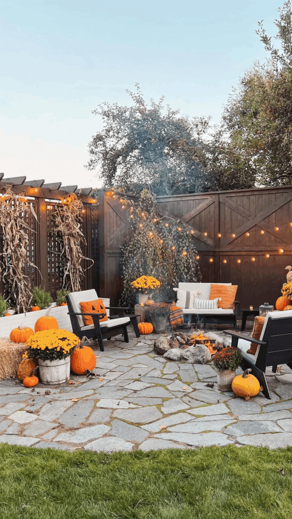 Outdoor Fall Entertaining Area
