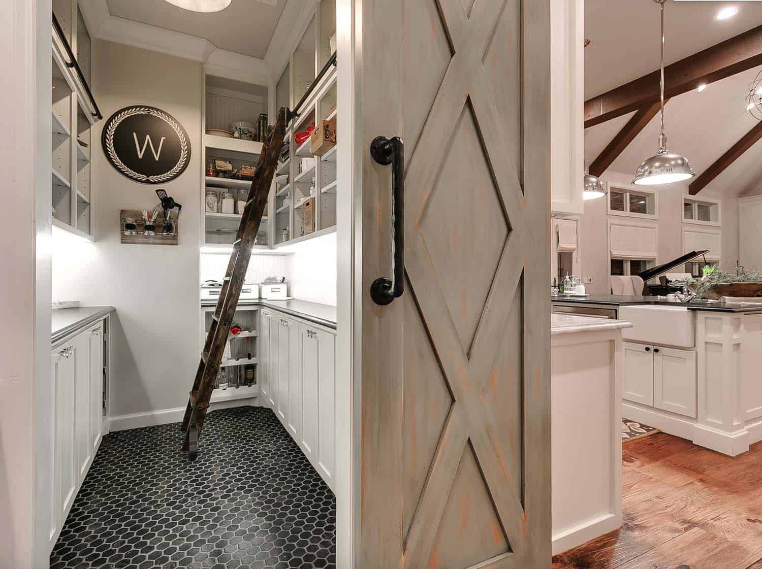 Pantry with a ladder