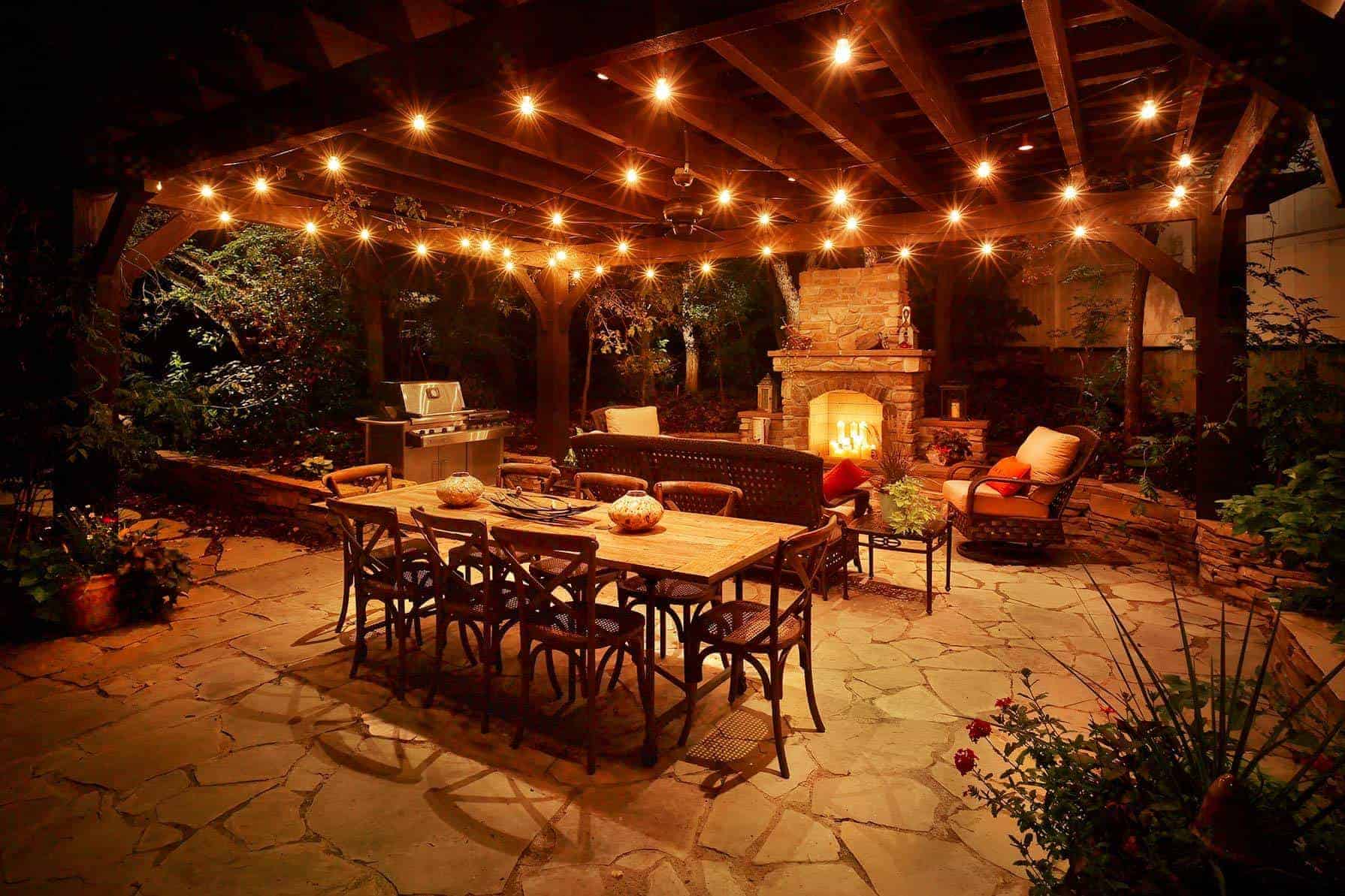 Lighting up your patio space is quite simple. Simply bring lights to any darker spots in your patio space.