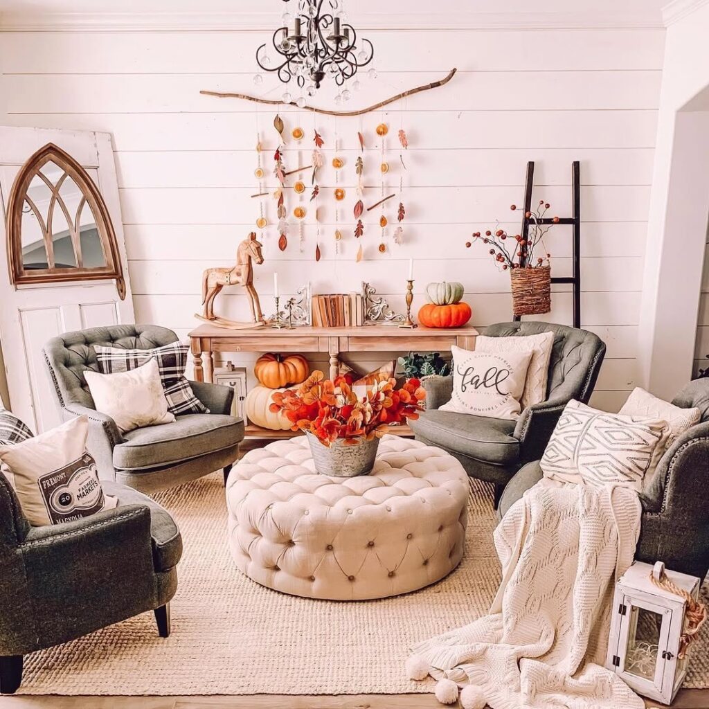 Pumpkin Bucket Leaf Wall Art