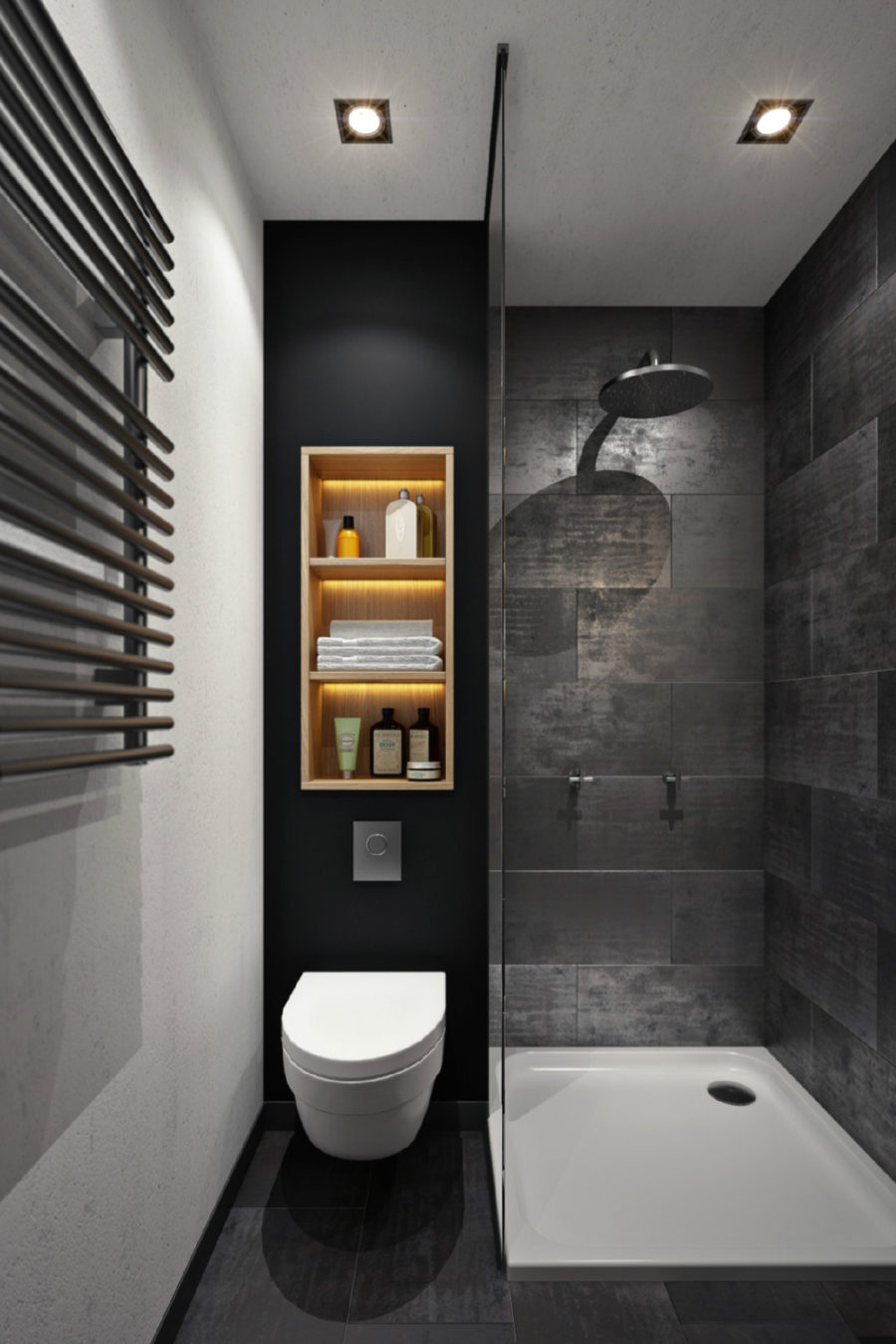 Small dark bathroom