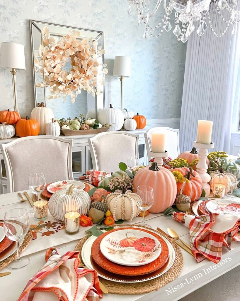 Soft Glam Autumn Table Decor