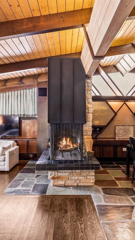 Tall Black Fireplace Hood