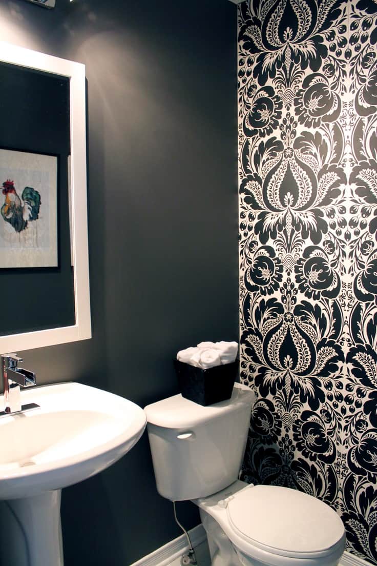 textured powder room