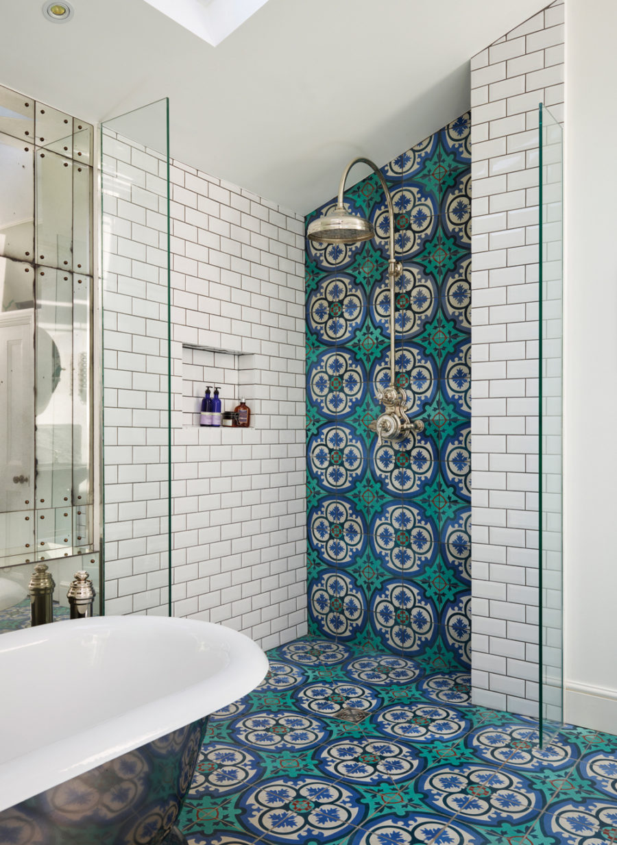 Tiled shower