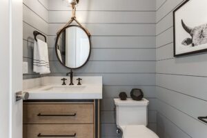 15 Trendy Gray and Turquoise Powder Room Ideas