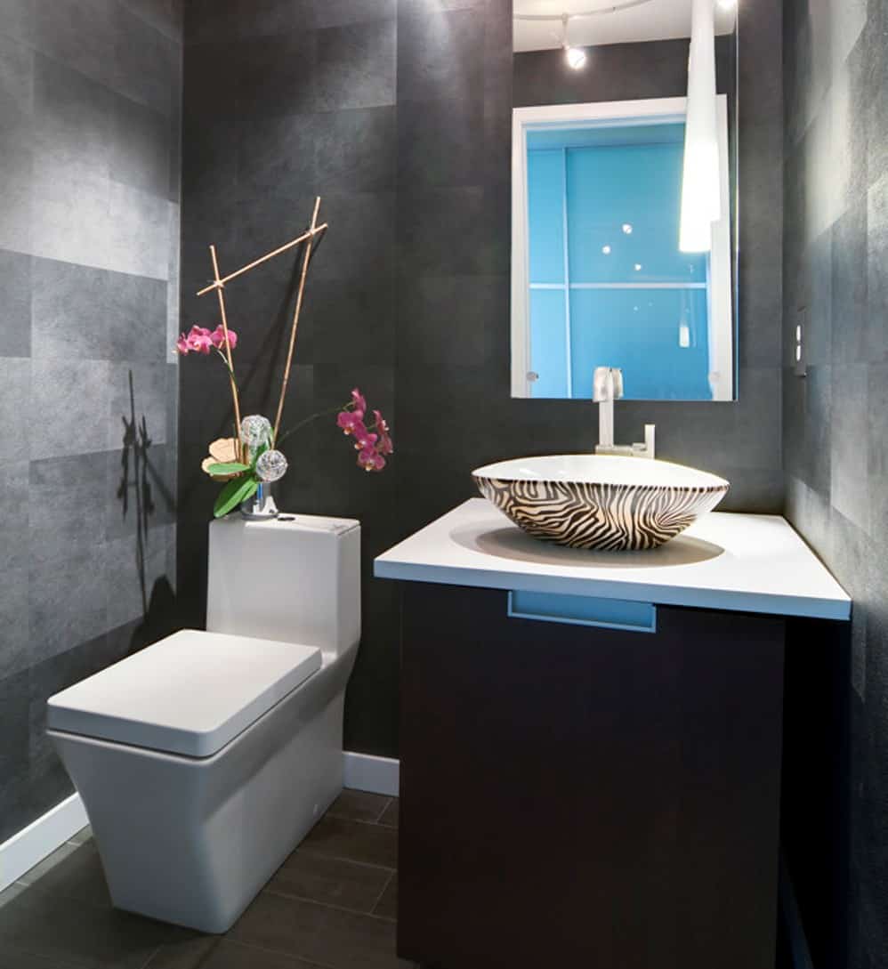 unique sink powder room
