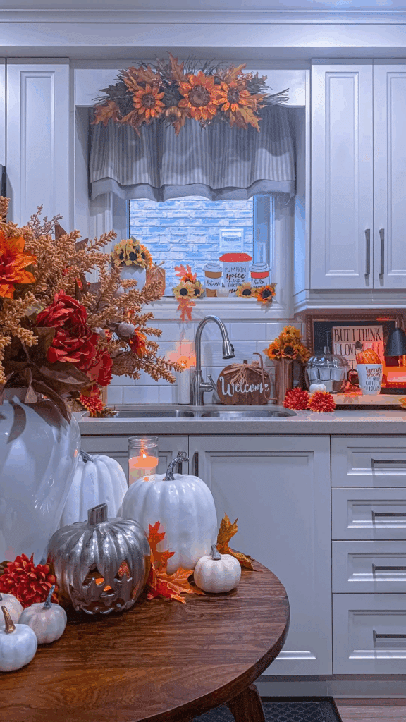 Warm Kitchen Vignette for Autumn