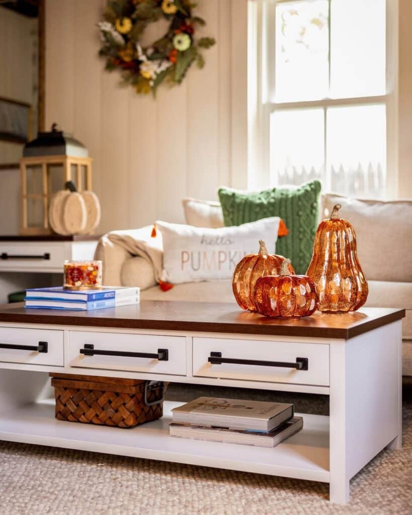 Amber Glass Pumpkins