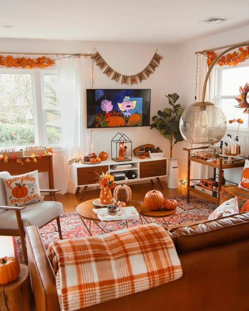 Autumn Pumpkin Spice Halloween Living Space