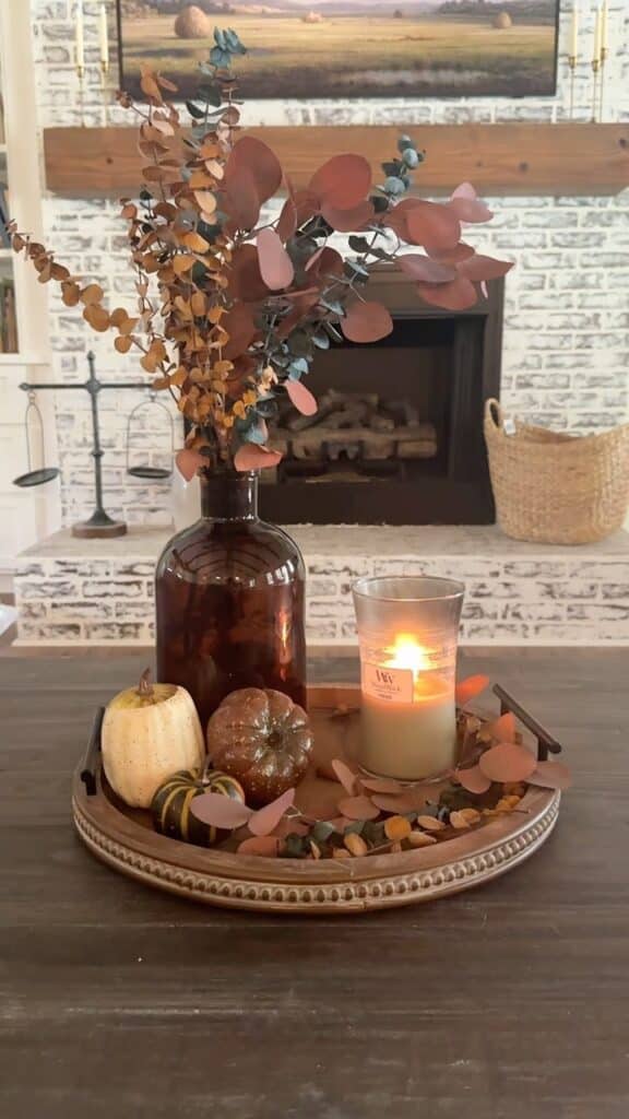 Candlelit Gourd Tray