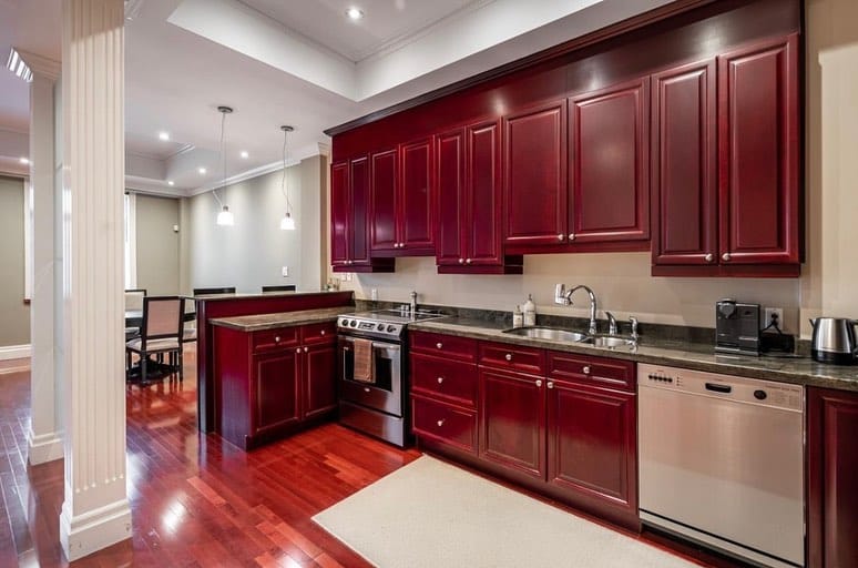 Cherry Hardwood Kitchen Flooring