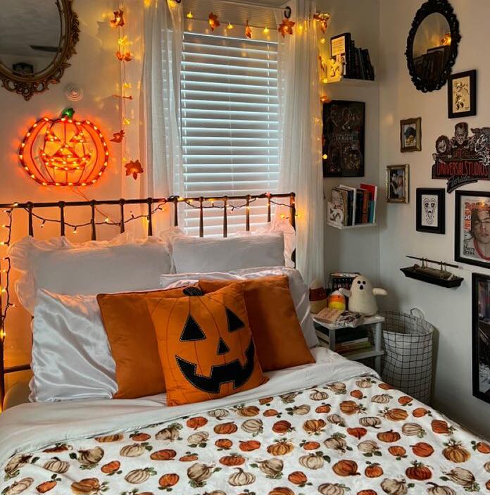 Cozy Vintage Pumpkin Bedroom