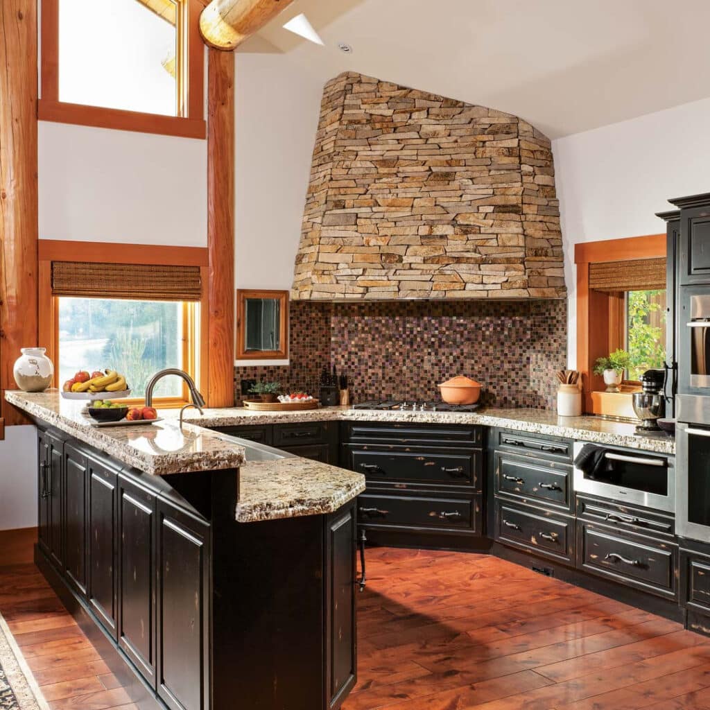 Farmhouse Stone Hearth