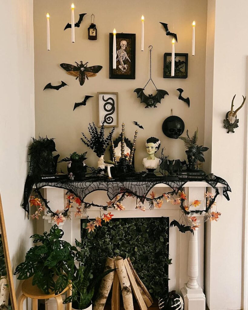 Gothic Floating Candle Mantel Altar