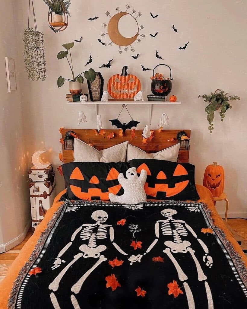 Halloween skeleton nook