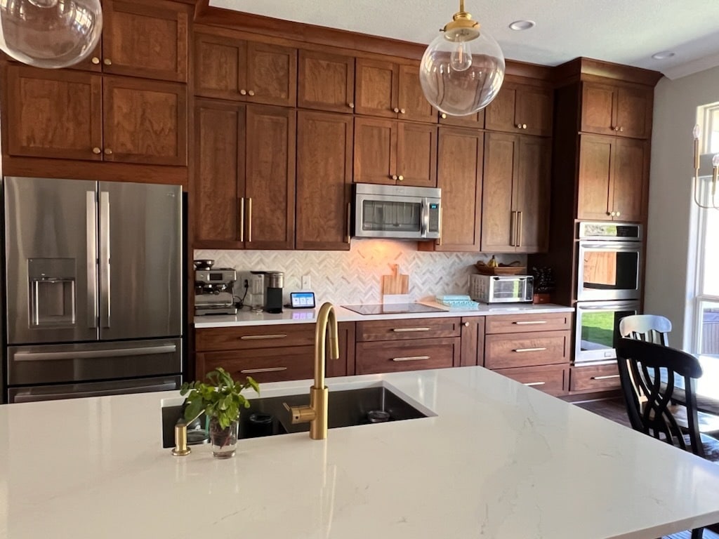 Hardware and Lighting for Cherry Cabinets
