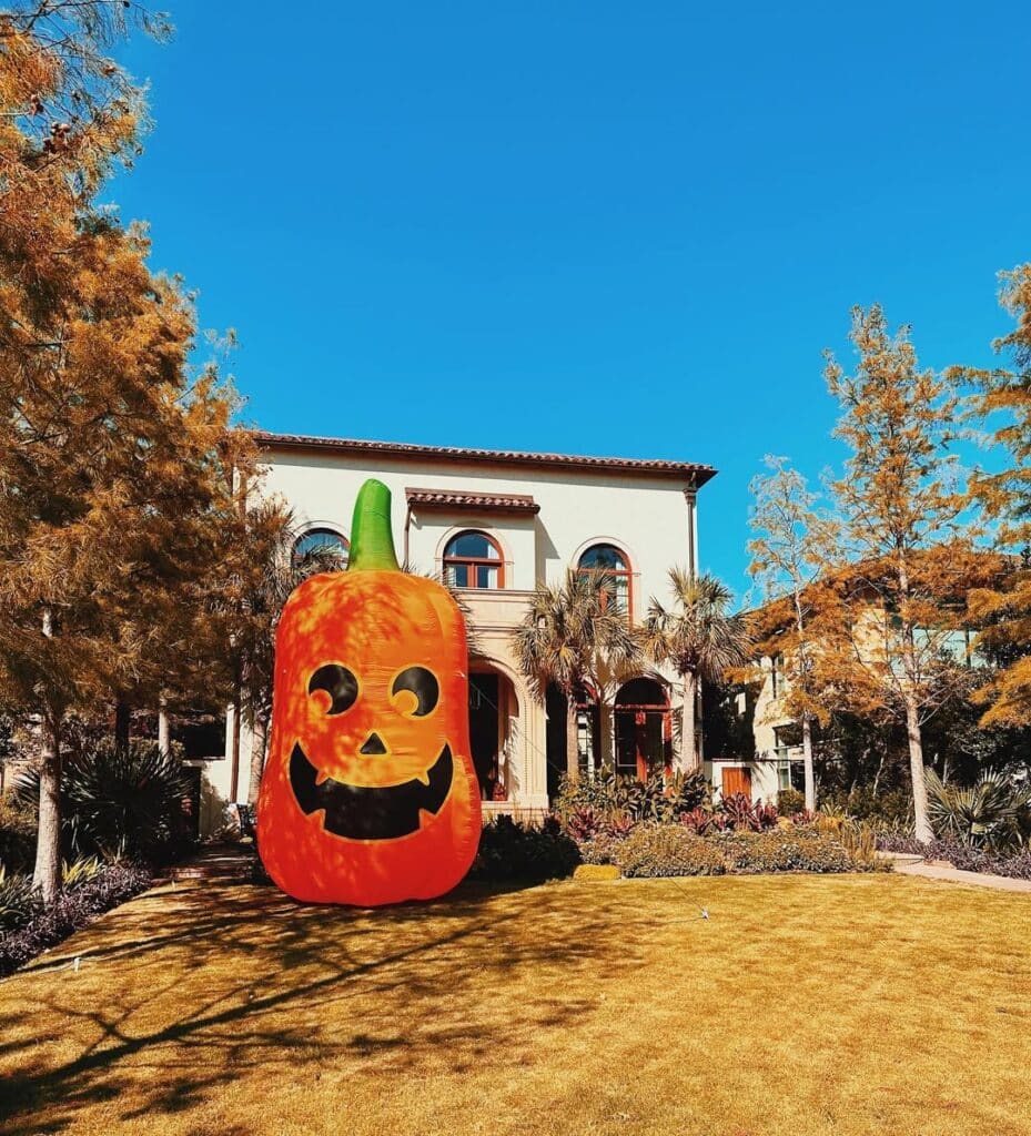 Oversized Pumpkin Lawn Display