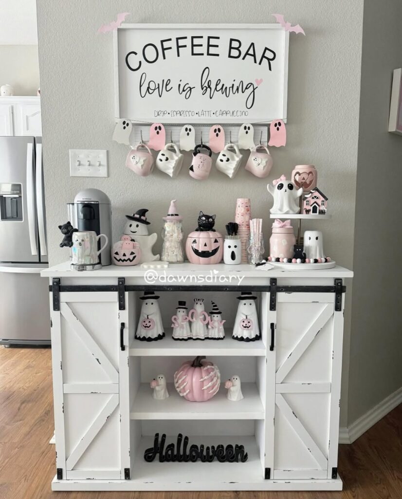 Pastel Goth Halloween Coffee Bar