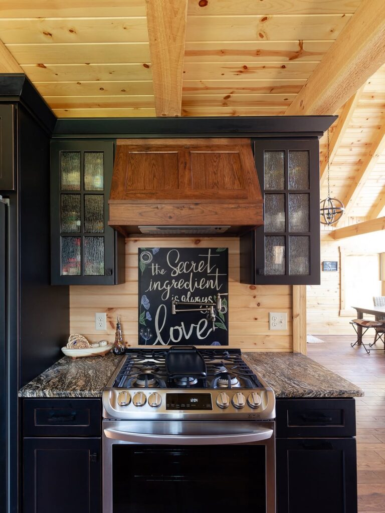 Rustic Granite and Pine Kitchen