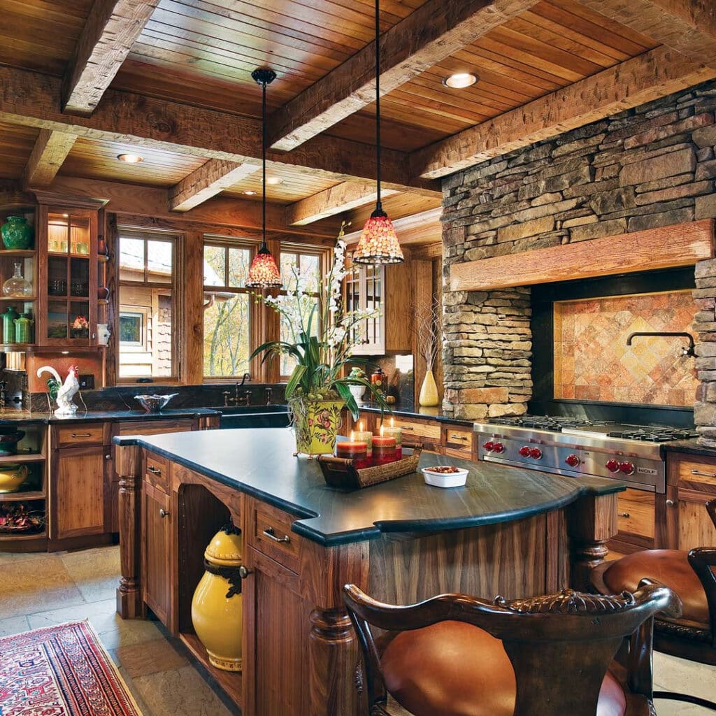 Rustic Stone Hearth