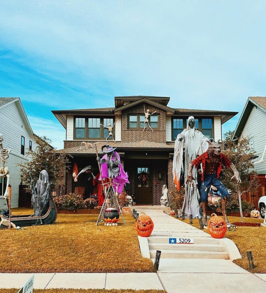 Skeleton Siege Haunted Mansion Display