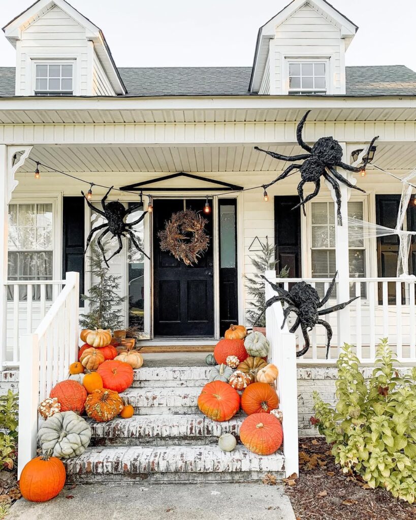 Spider Filled Harvest Porch