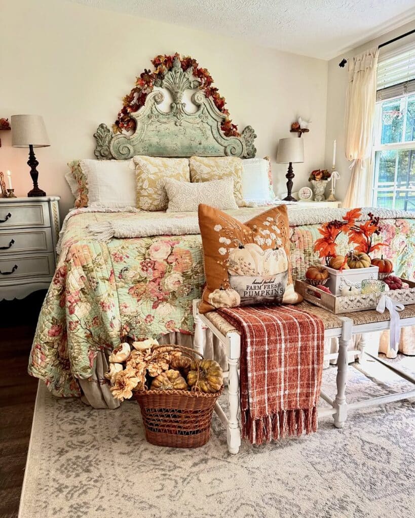 Vintage Harvest Cottagecore Bedroom
