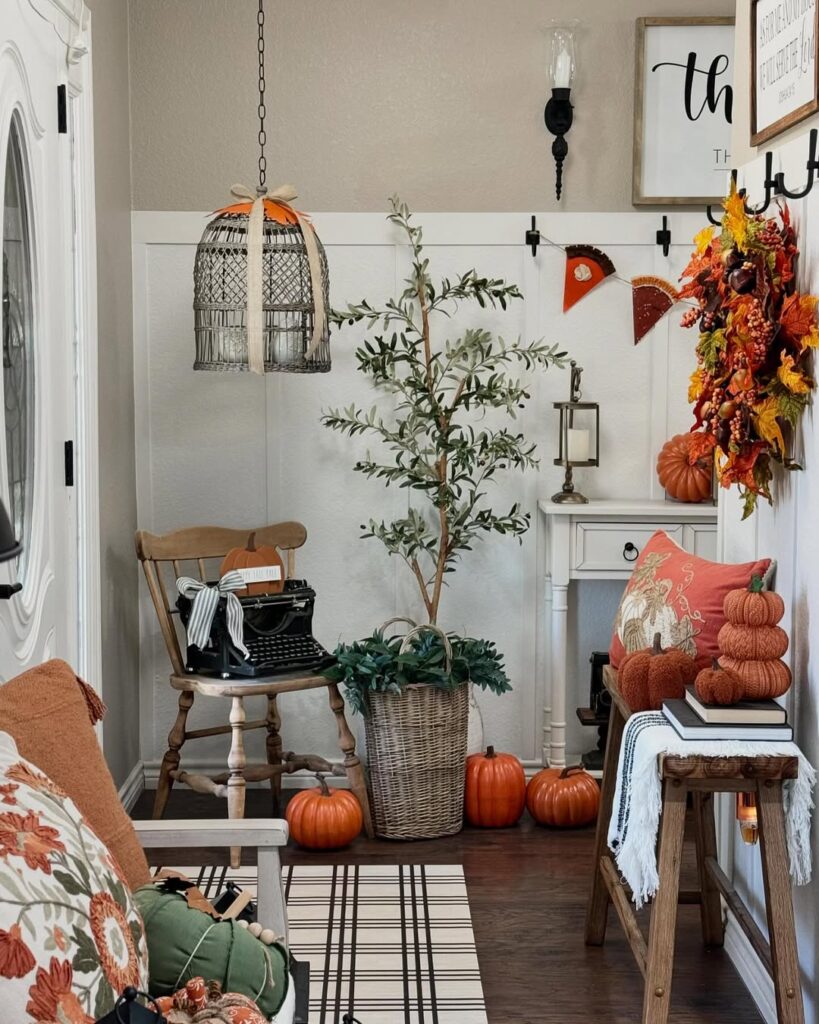 Vintage Porch Pumpkin Nook
