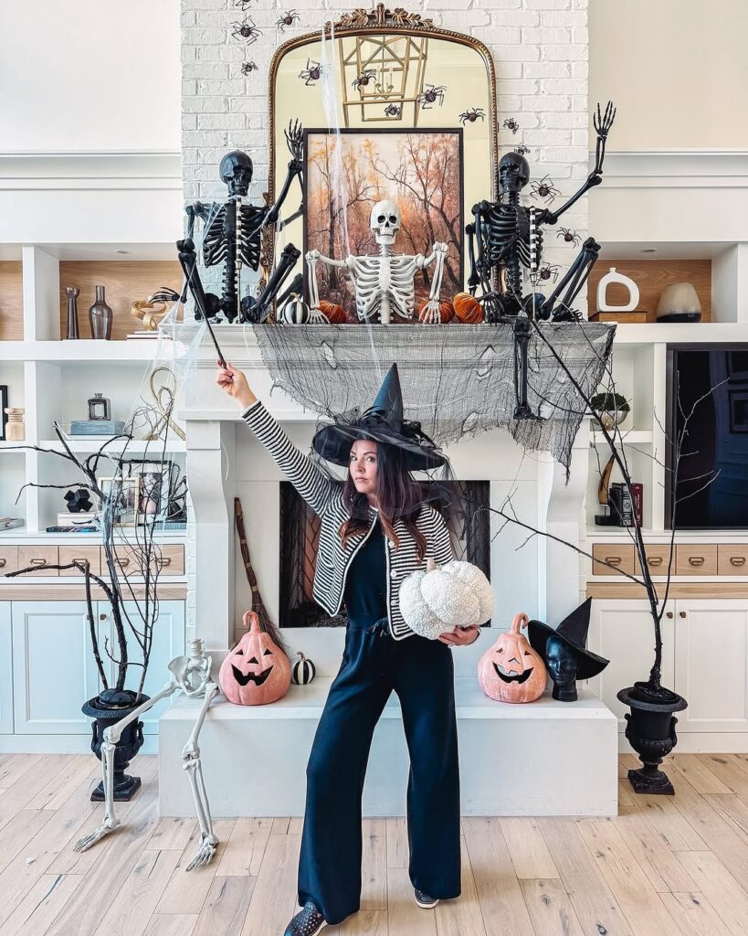 Witchy Living Room Skeletons