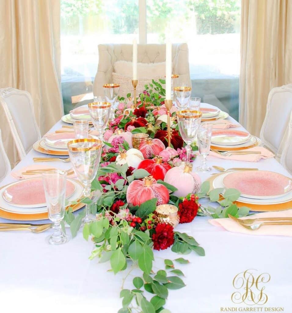 Blush Velvet Glam Tablescape
